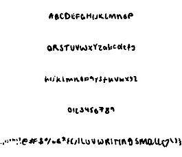 iluvwritingsmall字體