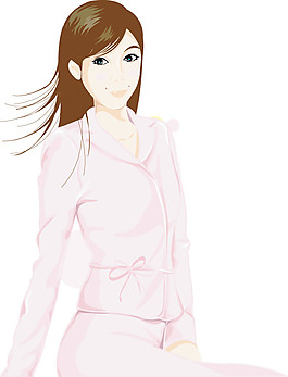 素衣美女