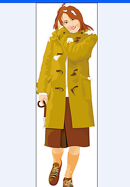 風衣美女