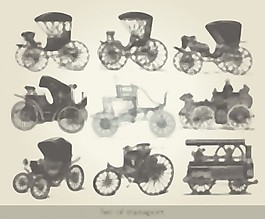 europeanstyle傳統運輸工具02矢量