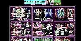 一套别墅设计全套图纸 15x18