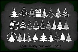kgchristmastrees字体