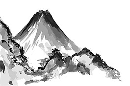 水墨群山筆刷