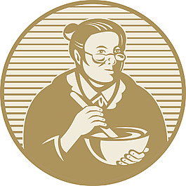 奶奶烹飪混合碗
