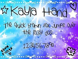 kaylahand字體