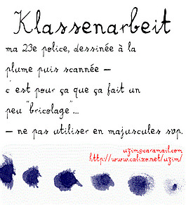 klassenarbeit字體