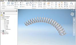 如何彎曲線圈在Autodesk Inventor模型