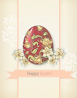 復活節插畫矢量與復活節彩蛋