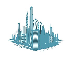 垃圾城市矢量插畫