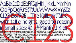 klill lighttallx字體