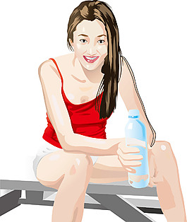 礦泉水美女