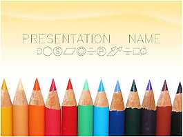 彩色鉛筆適合老師使用PPT模板