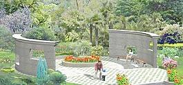 匯客苑后花園效果圖
