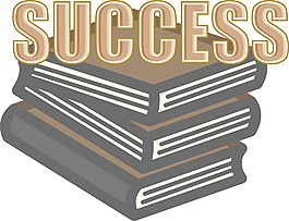 成功的書籍 教育理念的商業漫畫矢量