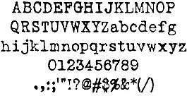 情書的打字機(jī)字體