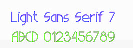 7光sans serif字體