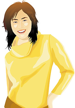 黄袍美女