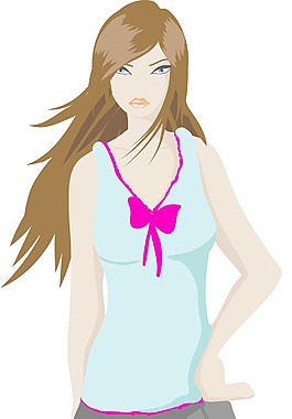 矢量卡通女孩
