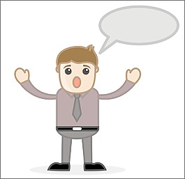 通信辦公室和商務(wù)人士的卡通人物插畫矢量的概念