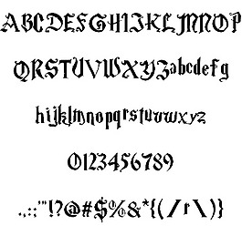 魔法学校的字体