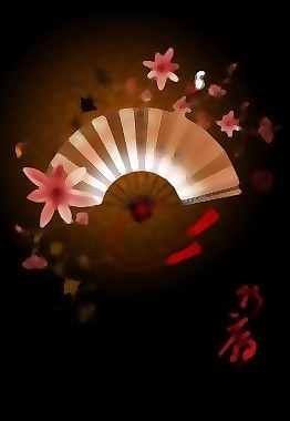 美麗的日本折扇PSD分層