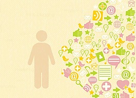社会媒体的概念向量