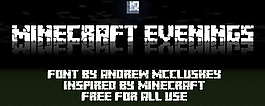 Minecraft晚上字體