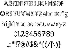 熔化的字體