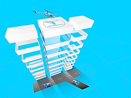 3D概念建筑建筑的設計概念