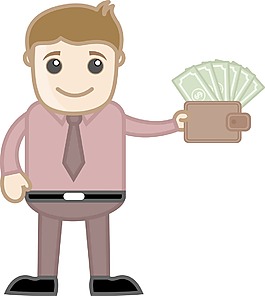 收入的增長(zhǎng)-子公司的錢(qián)-矢量插畫(huà)