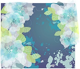 藍(lán)色背景的藝術(shù)之花