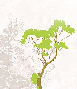 綠色的樹矢量插畫