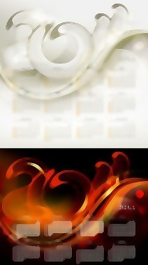 2011 01日历模板矢量