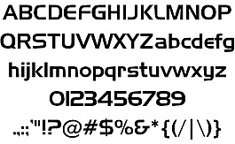 新城的字體