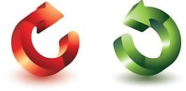 三维的左、右圆矢量，圆形箭头AI，Adobe PS图象处理软件箭头设计教程，矢量箭头插画设计PS图象处理软件