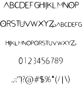 五角星的字體
