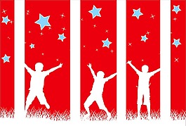 慶祝快樂的孩子七月第四向量的主題設計