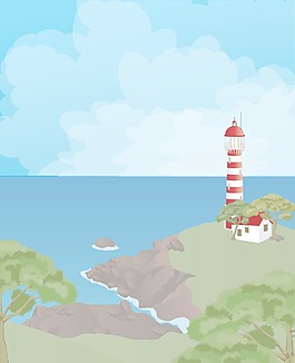地中海風(fēng)景矢量