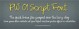 pw01script字體