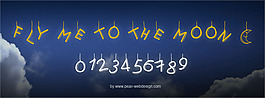 pwflymetothemoon字體