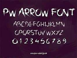 PW箭頭的字體的字體