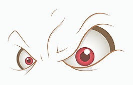 愤怒的卡通眼睛