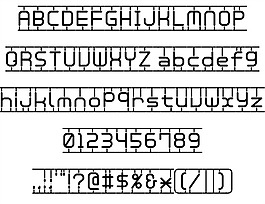 拼裝的字體