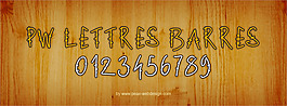 pwlettresbarres字體