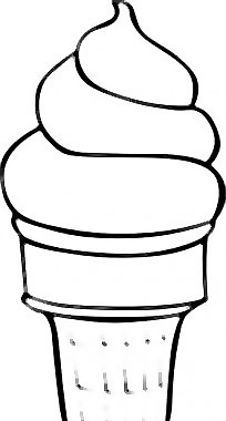 軟服務(wù)蛋卷冰淇凌（B和W）剪貼畫(huà)