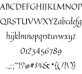 典型的字體