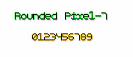 圓形pixel-7字體