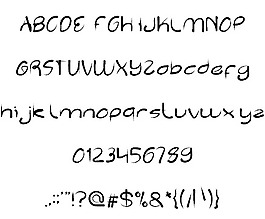 反射的字體