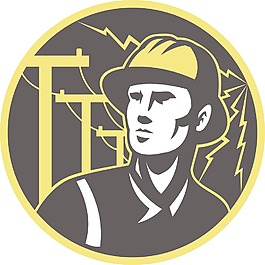 電力巡邊員電工修理工極