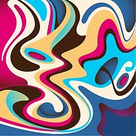摘要彩色流背景矢量圖形